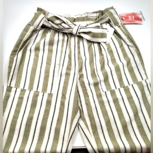 Light Jogger Cotton Pant Belt Tie Front Cuff Pant SZ Med Cisono - Picture 14 of 14